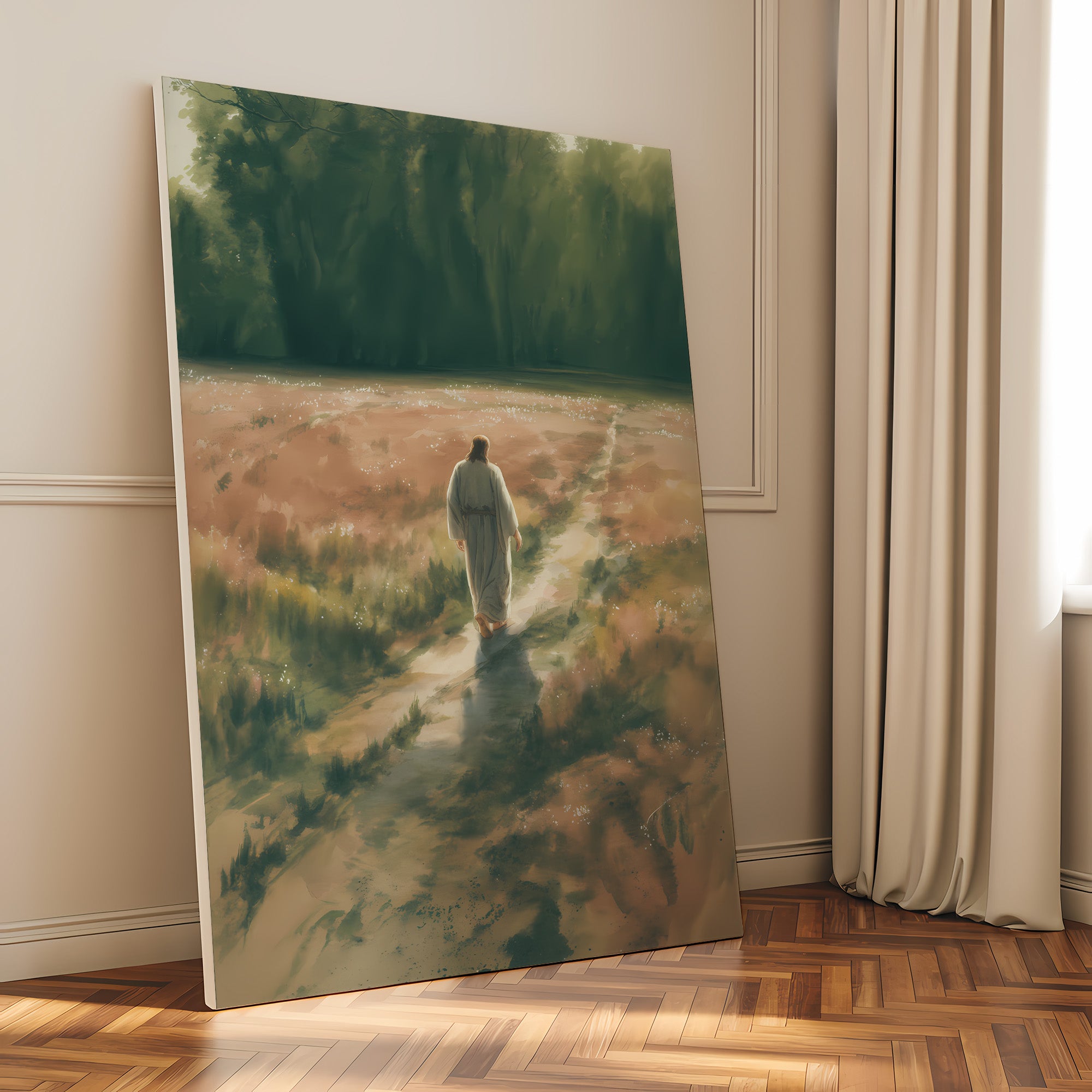 Jesus Calms the Storm Canvas Wall Art – Christian Decor of Faith, Protection & Guidance Through Life’s Storms | CV06
