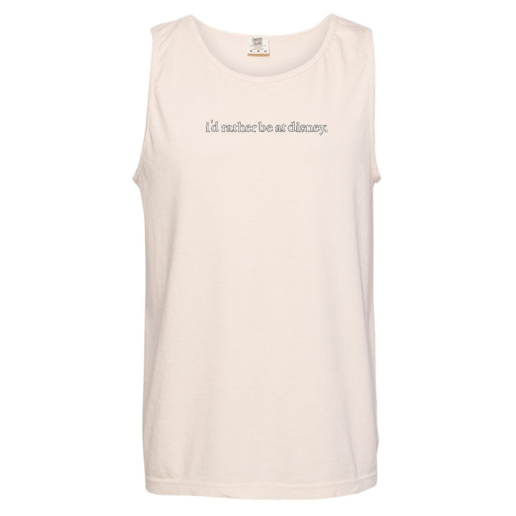 Embroidered 'I'd Rather Be At Disney' Tank Top