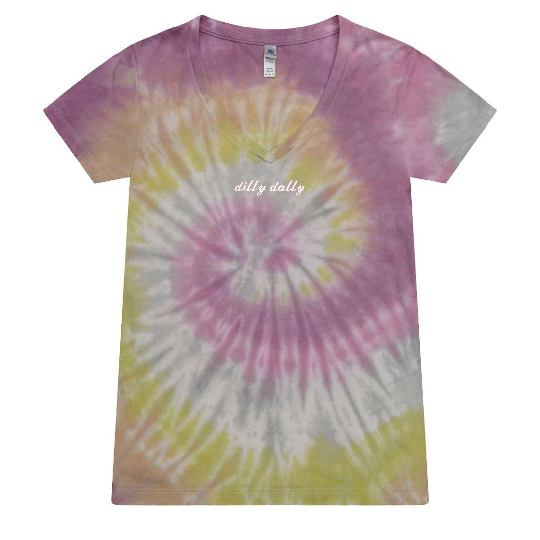 Make It Yours™ Tie Dye Ladies V-Neck Tee
