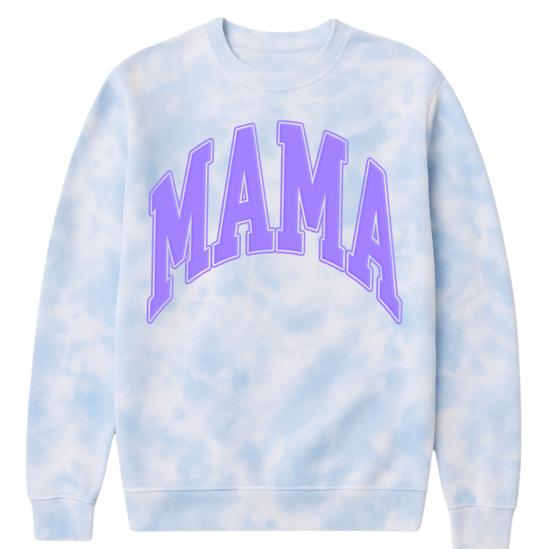 PUFF 'Mama' Tie Dye Cloud Crewneck