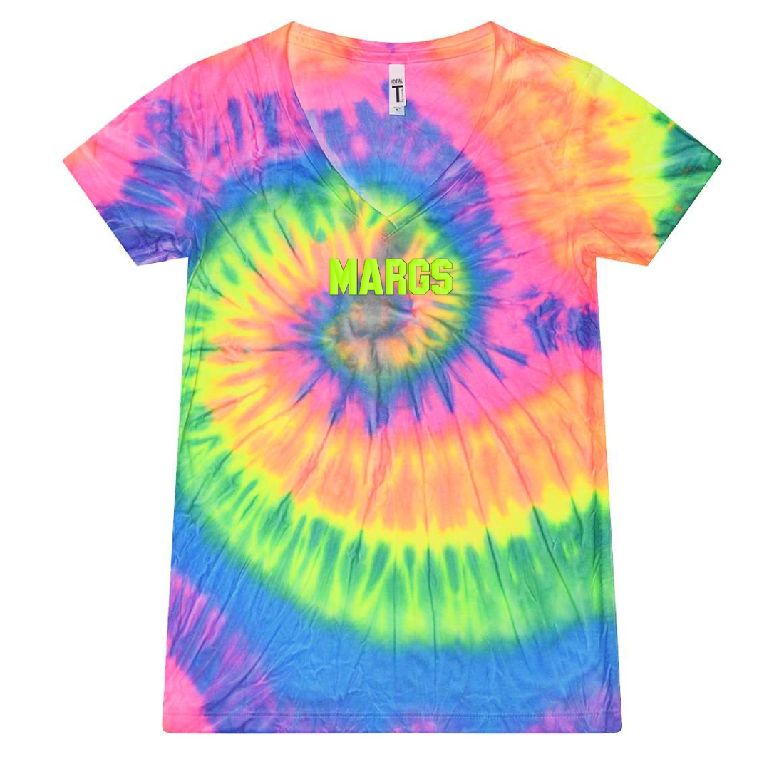 Make It Yours™ Tie Dye Ladies V-Neck Tee