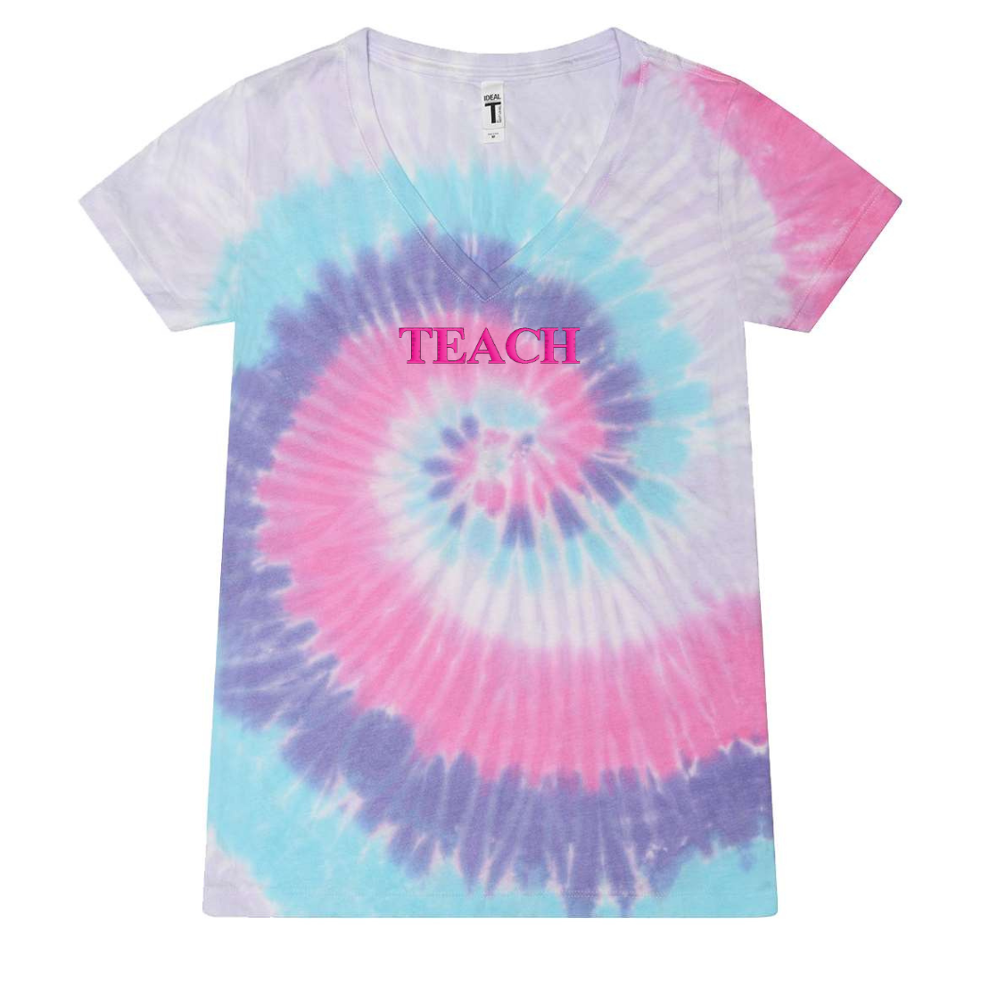 Make It Yours™ Tie Dye Ladies V-Neck Tee