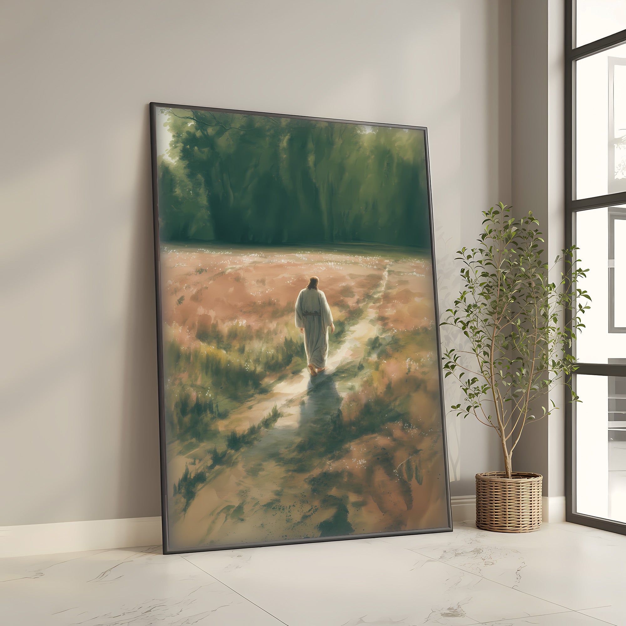 Jesus Calms the Storm Canvas Wall Art – Christian Decor of Faith, Protection & Guidance Through Life’s Storms | CV06