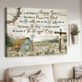 Barn painting, Flower field painting, I still believe in Amazing Grace - Jesus Landscape Canvas Prints, Wall Art