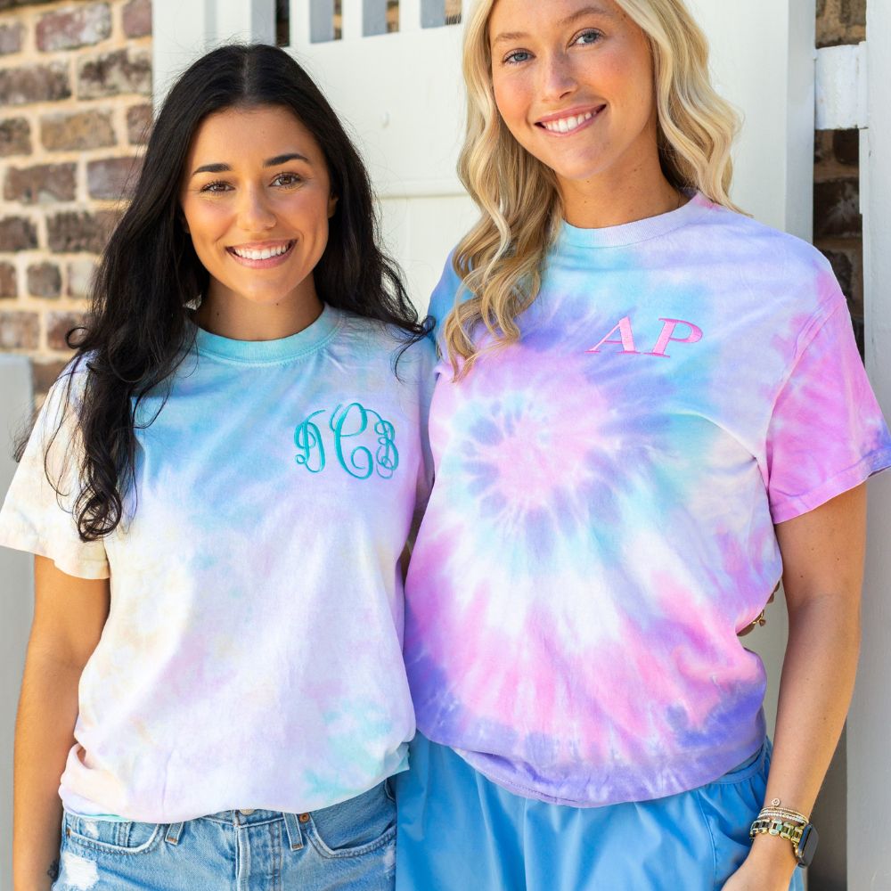 Monogrammed Tie Dye T-Shirt