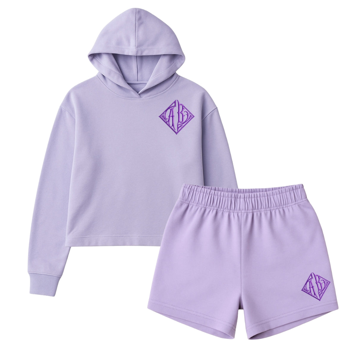 Monogrammed Cloud Hoodie & Shorts Set