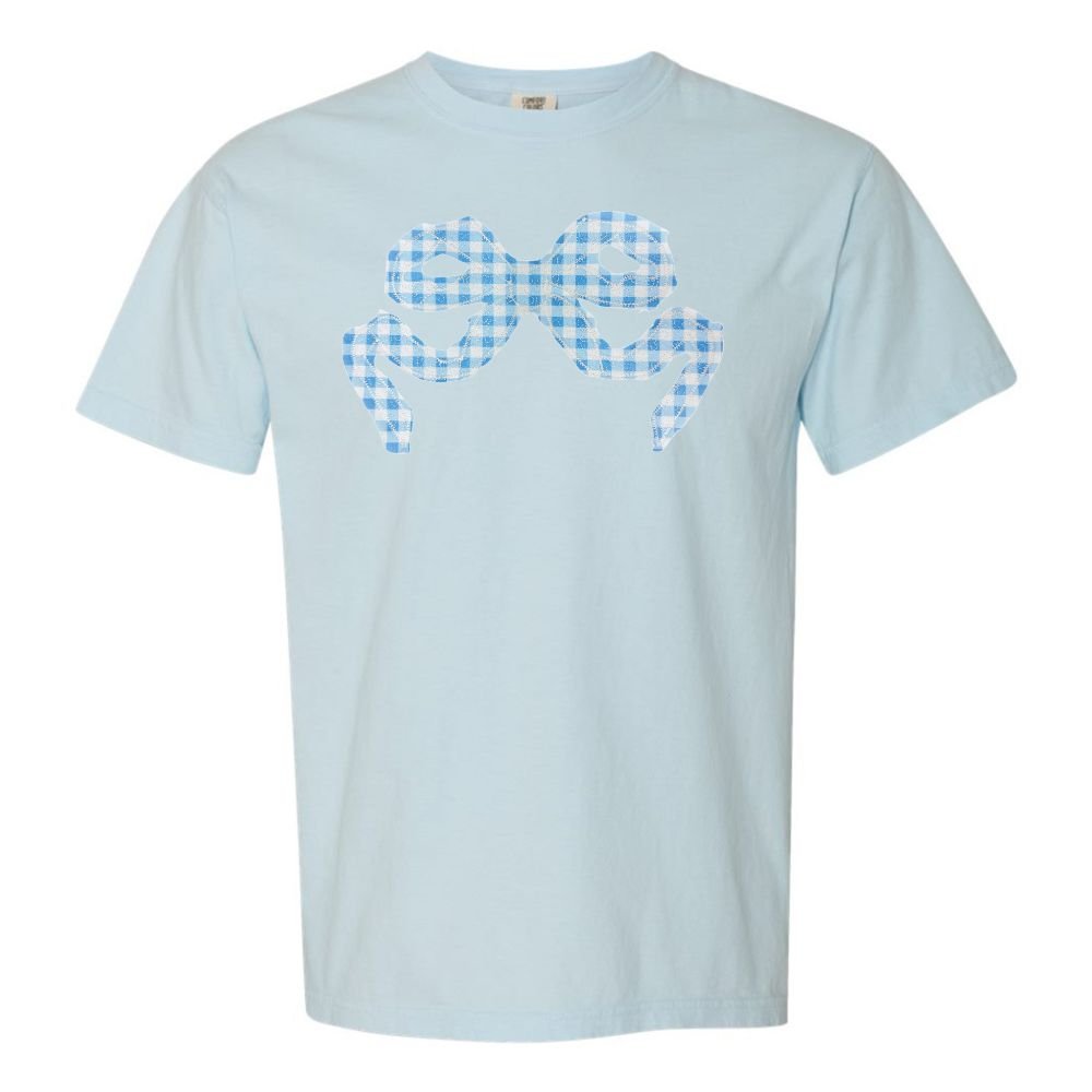 'Blue Gingham' Appliqué Stitch T-Shirt