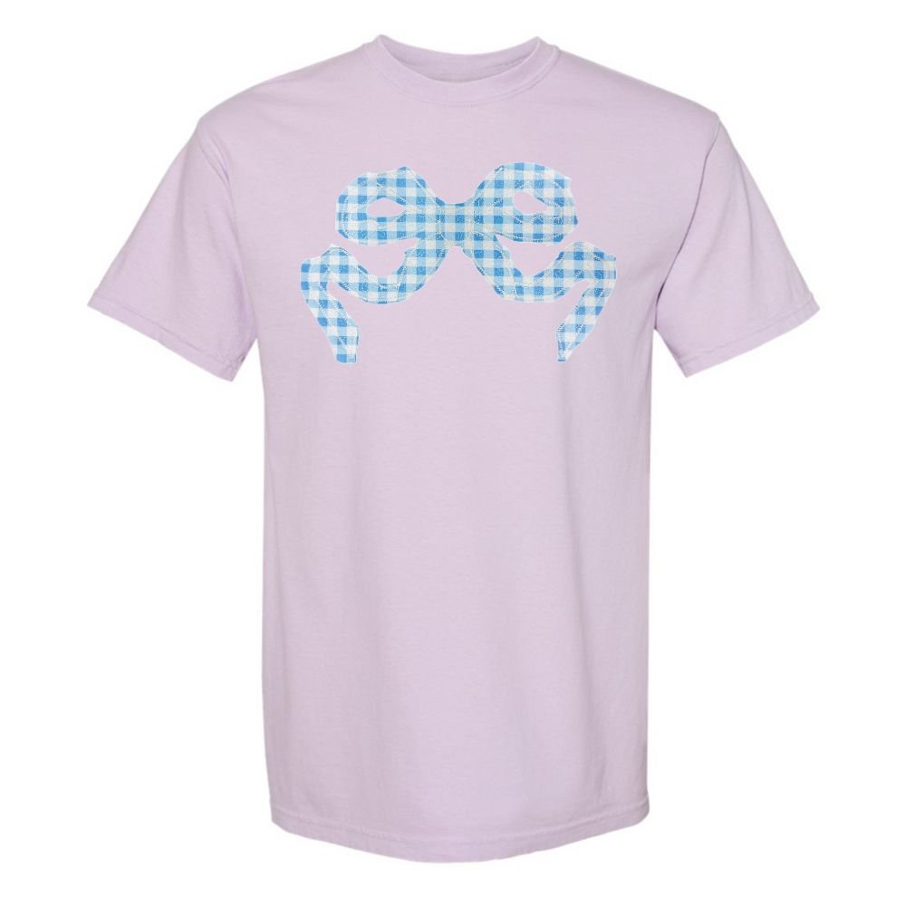 'Blue Gingham' Appliqué Stitch T-Shirt