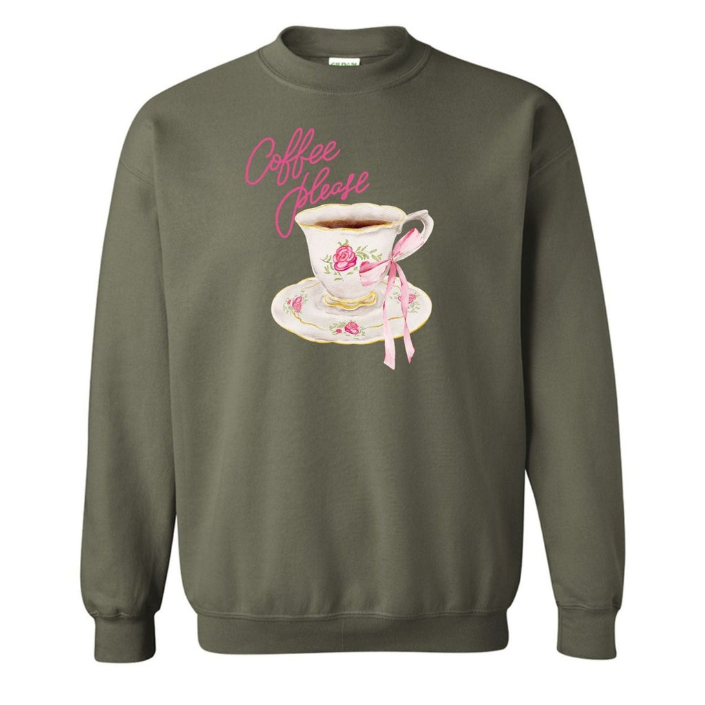'Coffee Please' Crewneck Sweatshirt