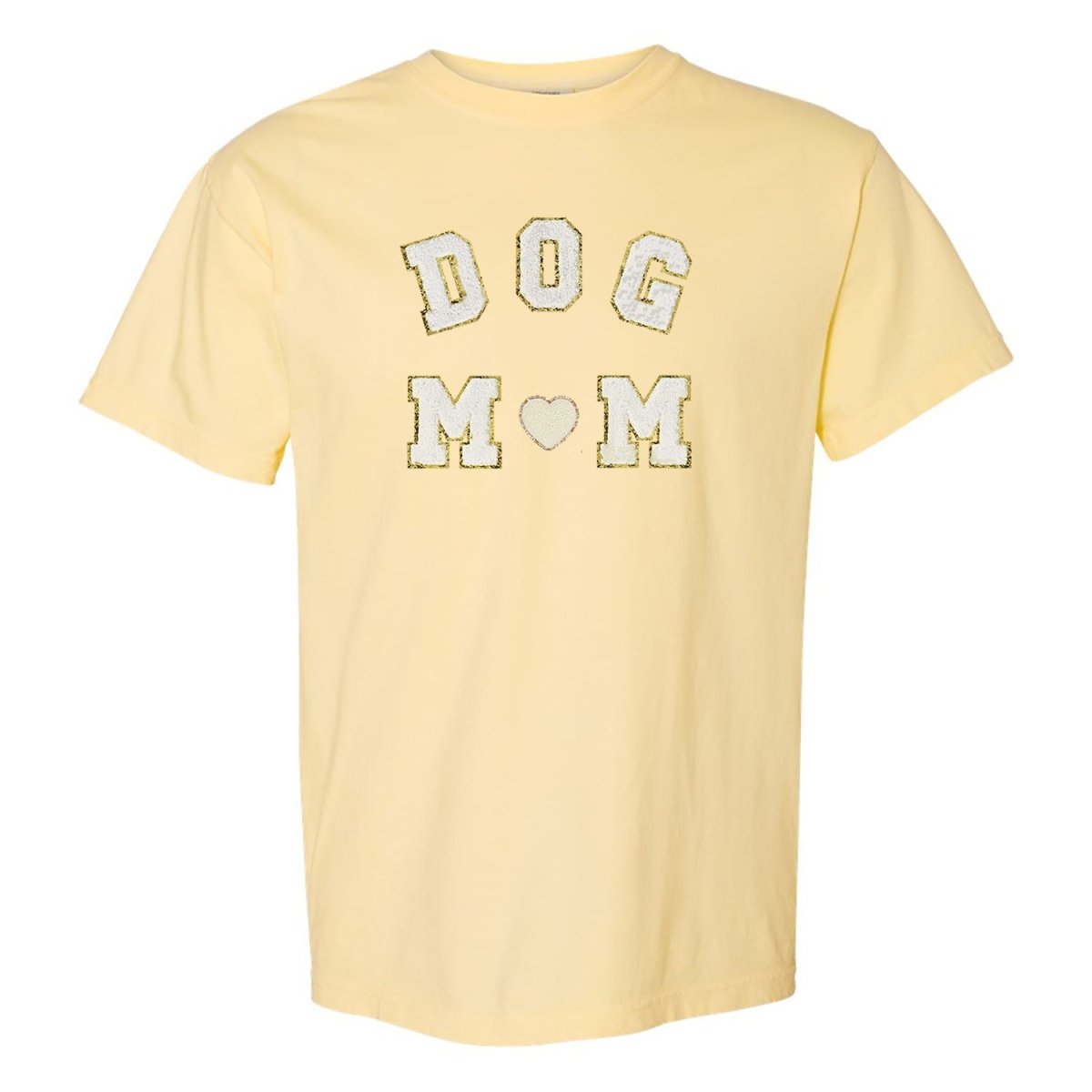 Dog Mom Letter Patch Comfort Colors T-Shirt