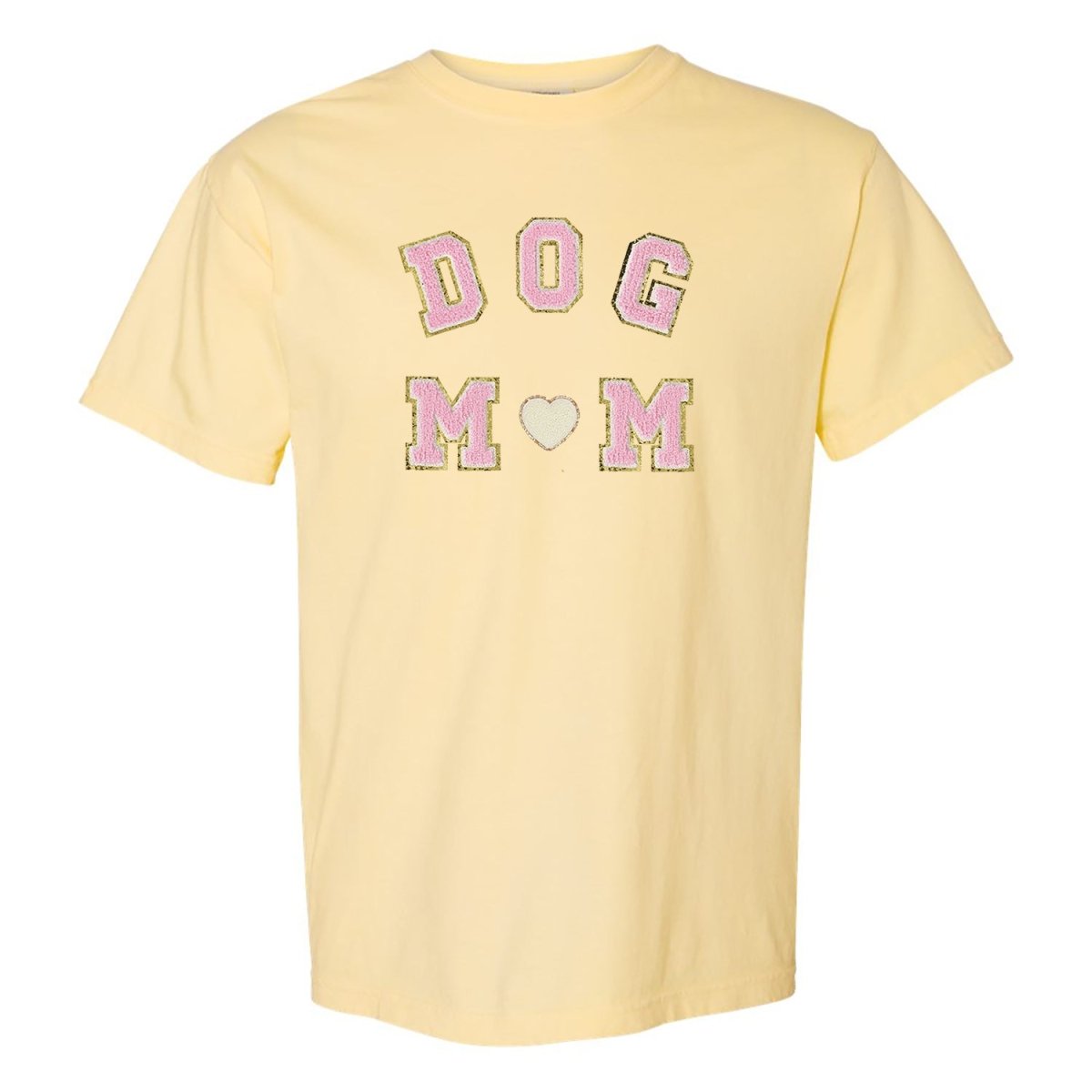 Dog Mom Letter Patch Comfort Colors T-Shirt