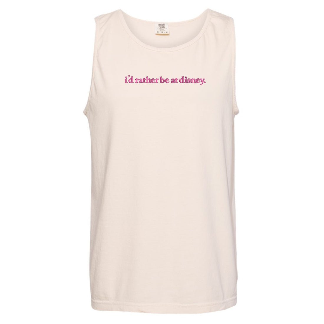 Embroidered 'I'd Rather Be At Disney' Tank Top