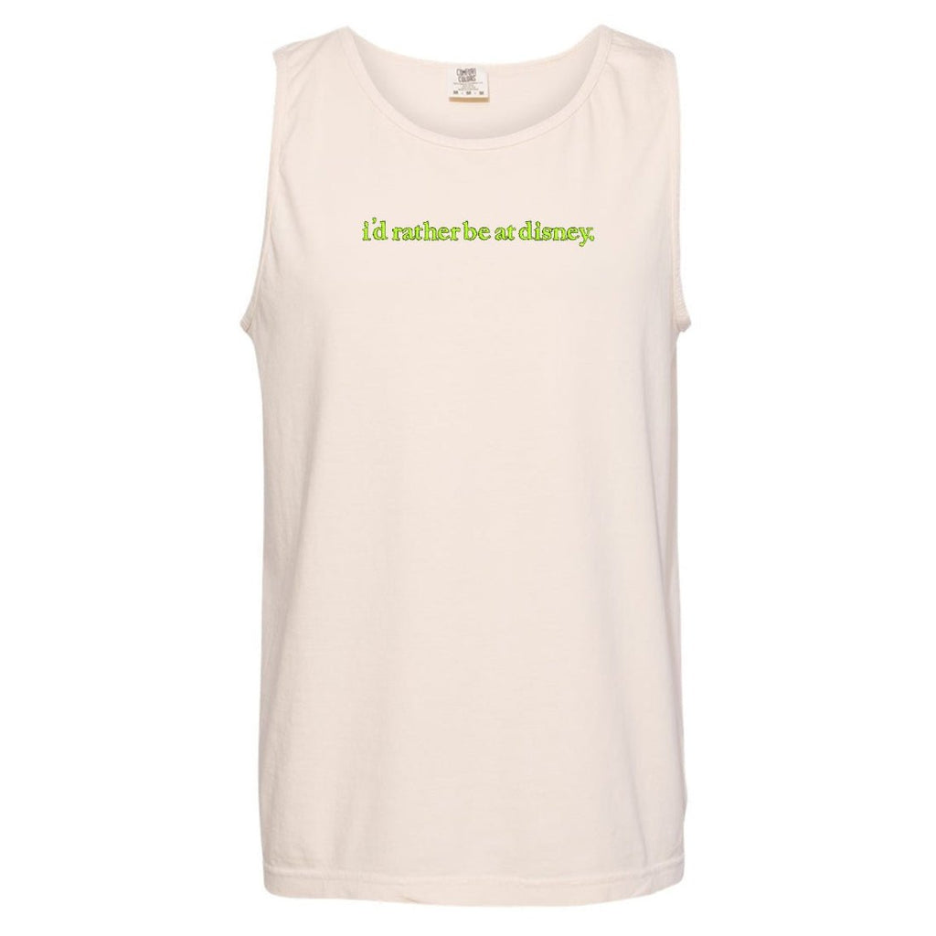 Embroidered 'I'd Rather Be At Disney' Tank Top