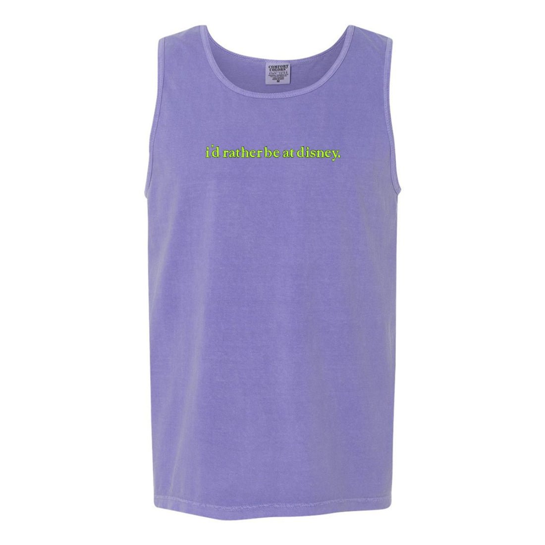 Embroidered 'I'd Rather Be At Disney' Tank Top