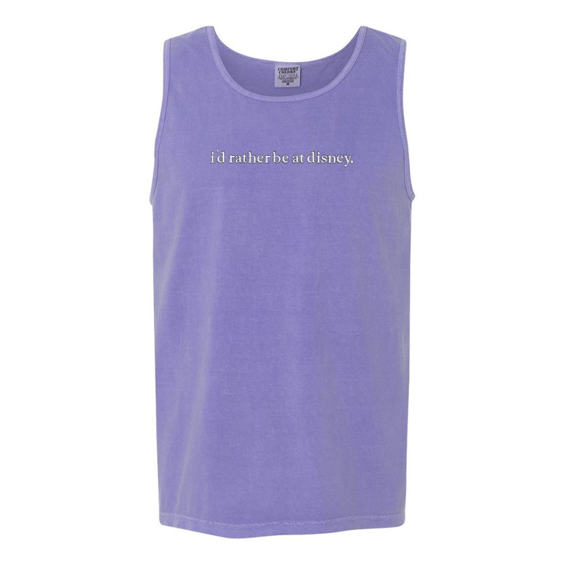 Embroidered 'I'd Rather Be At Disney' Tank Top