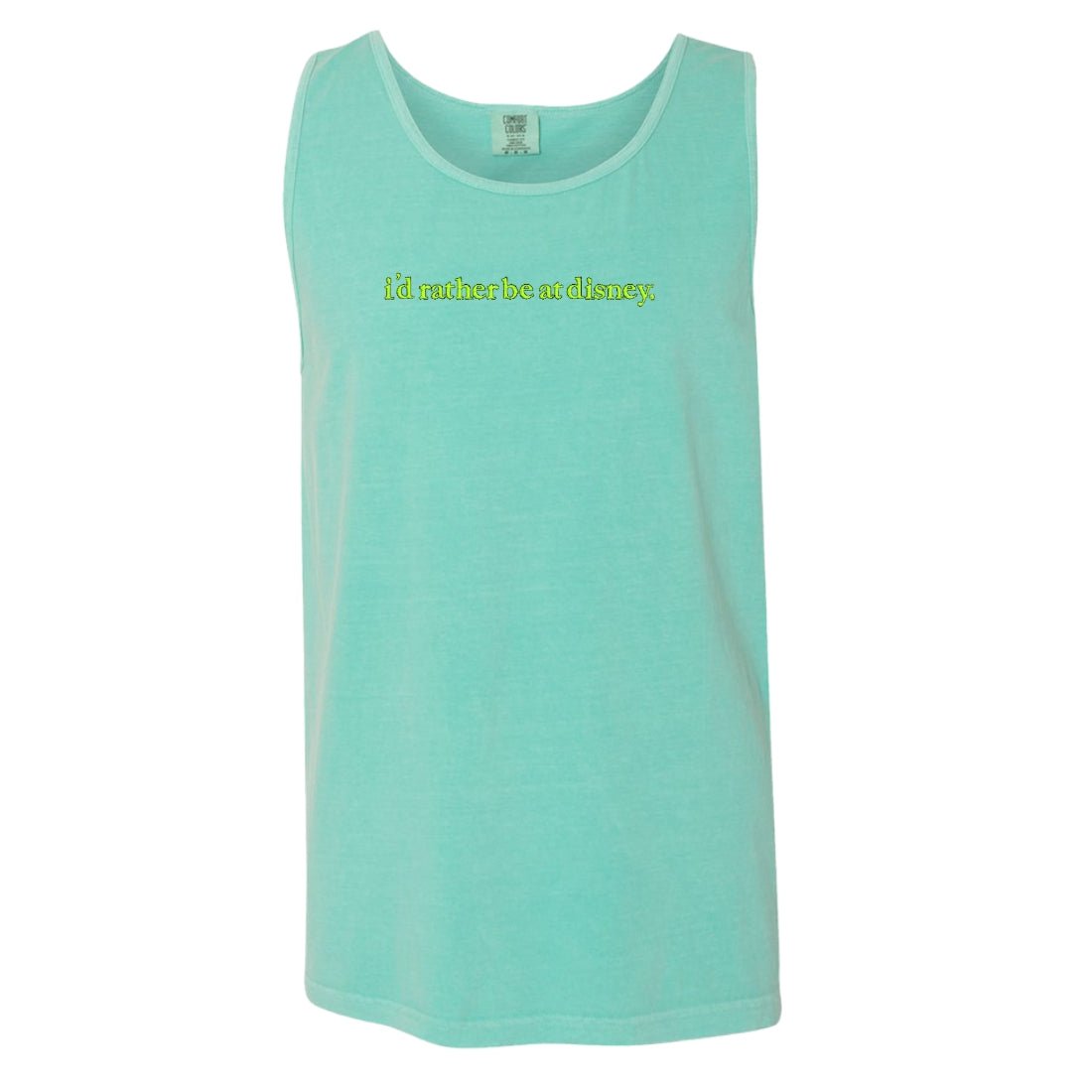 Embroidered 'I'd Rather Be At Disney' Tank Top
