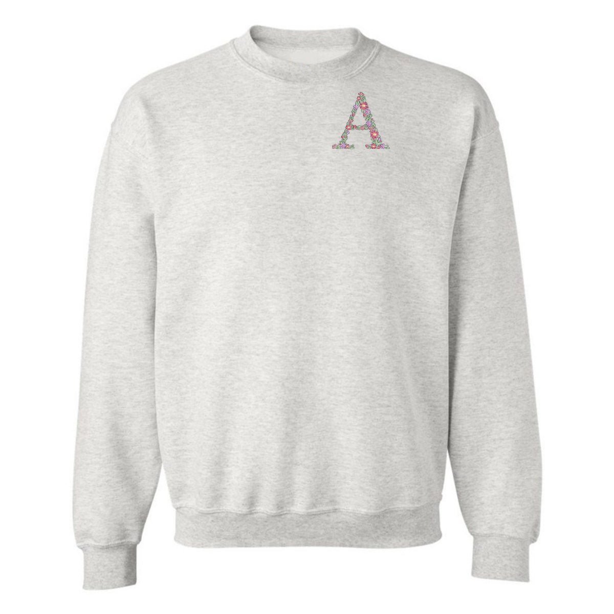 'Floral Initial' Crewneck Sweatshirt