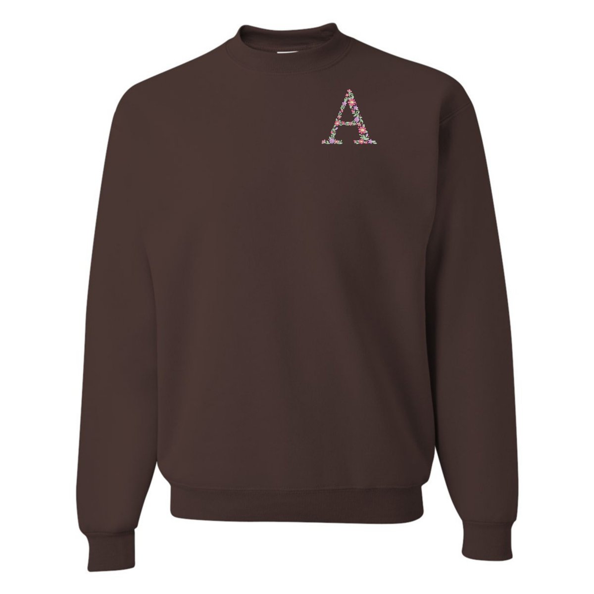 'Floral Initial' Crewneck Sweatshirt