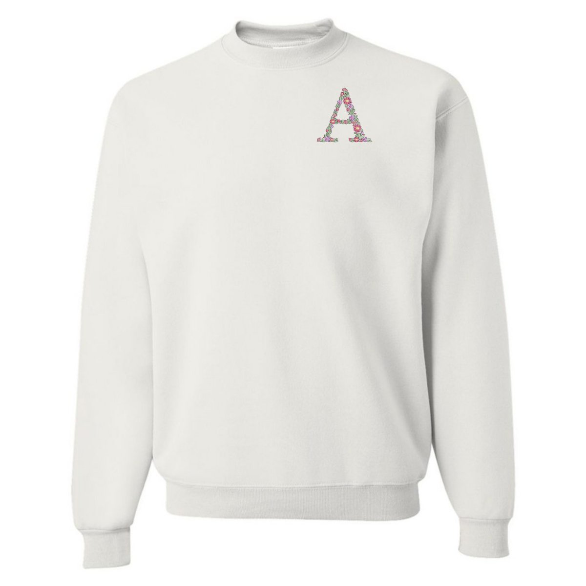 'Floral Initial' Crewneck Sweatshirt