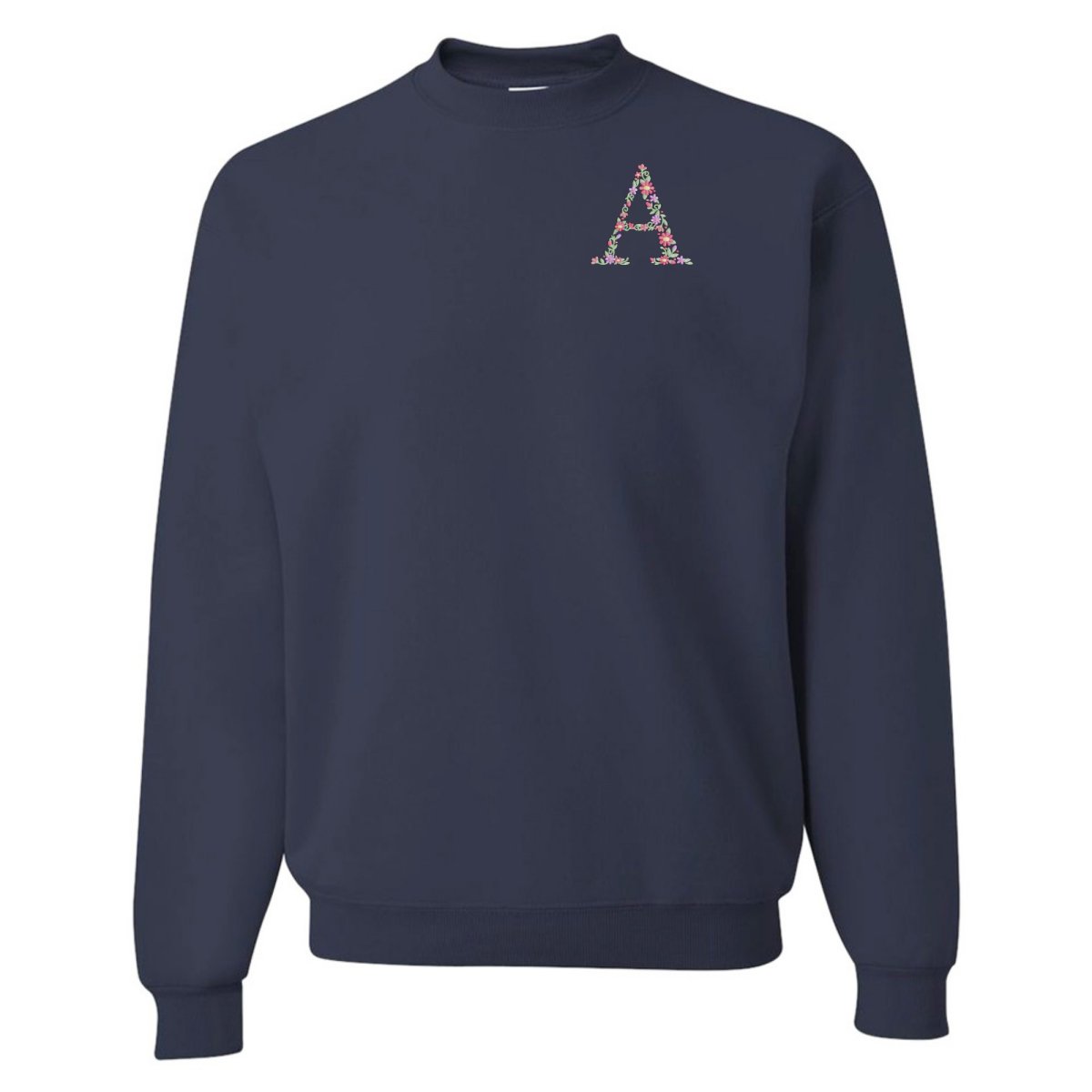 'Floral Initial' Crewneck Sweatshirt