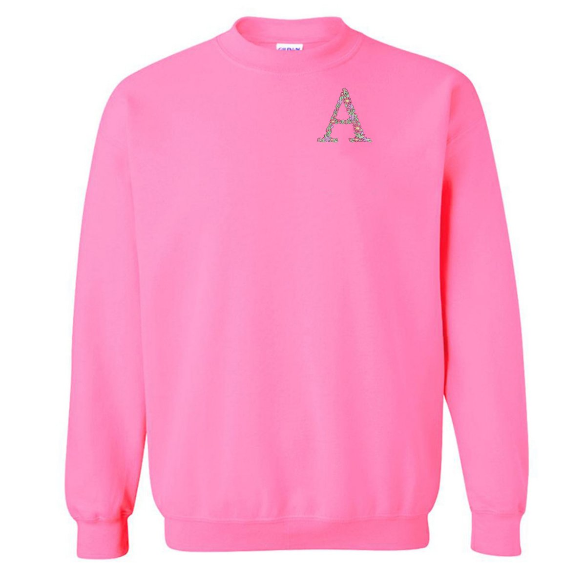 'Floral Initial' Crewneck Sweatshirt