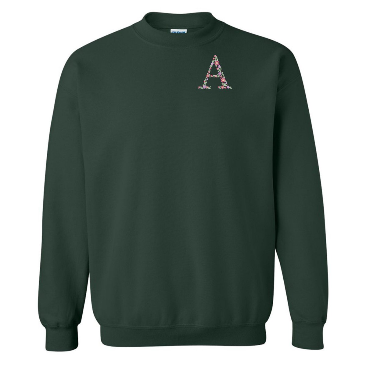 'Floral Initial' Crewneck Sweatshirt