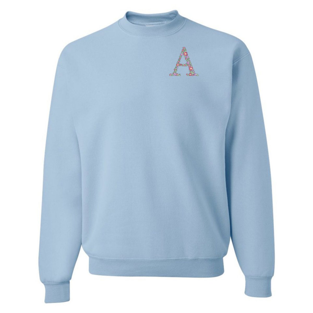 'Floral Initial' Crewneck Sweatshirt