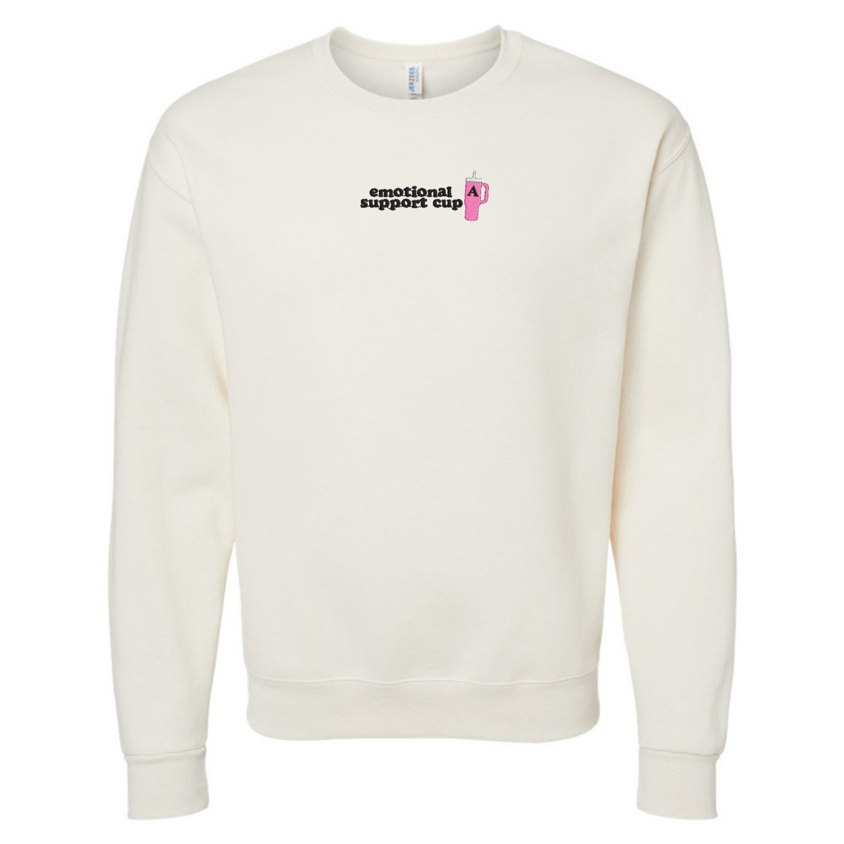 Initial 'Emotional Support Cup' Crewneck Sweatshirt