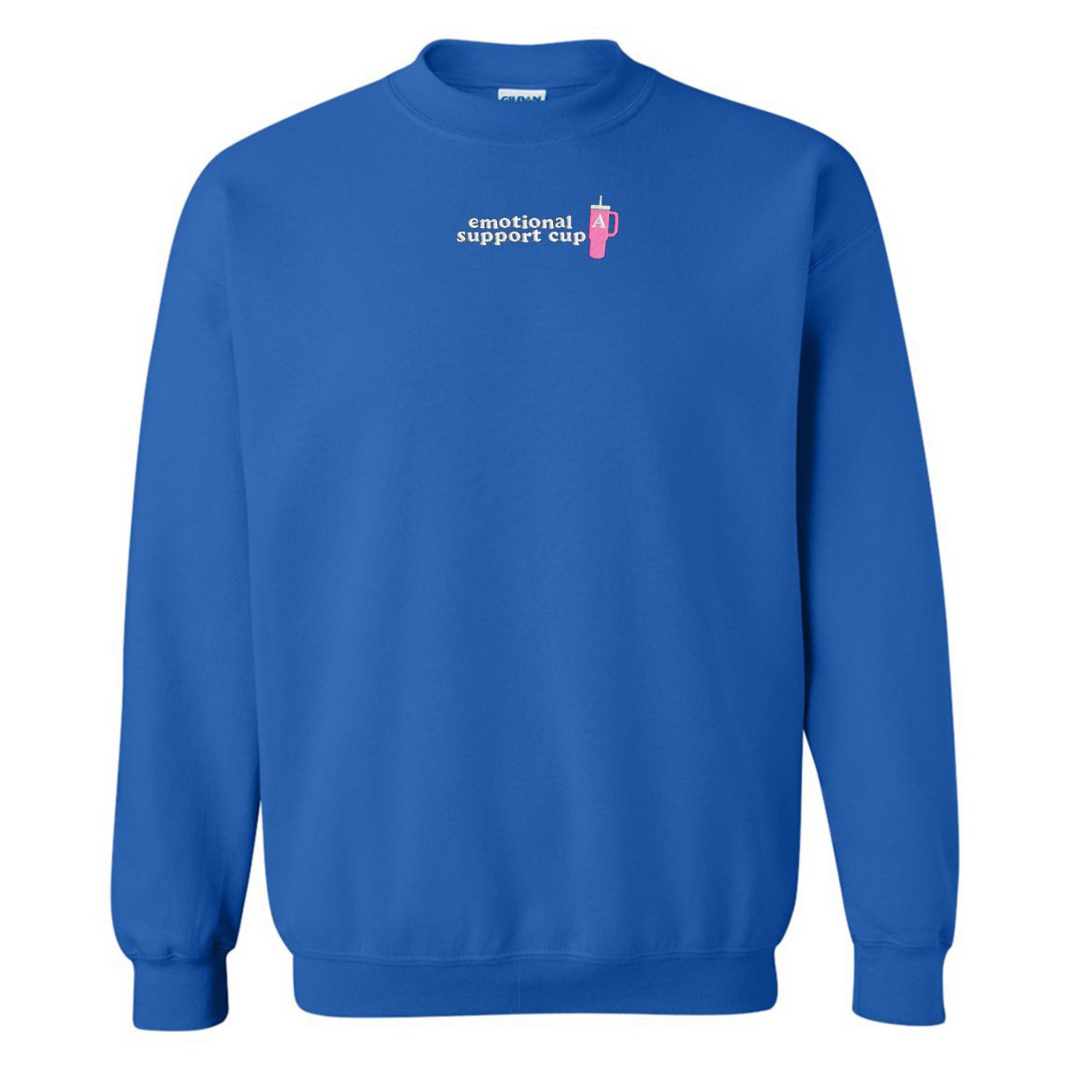 Initial 'Emotional Support Cup' Crewneck Sweatshirt