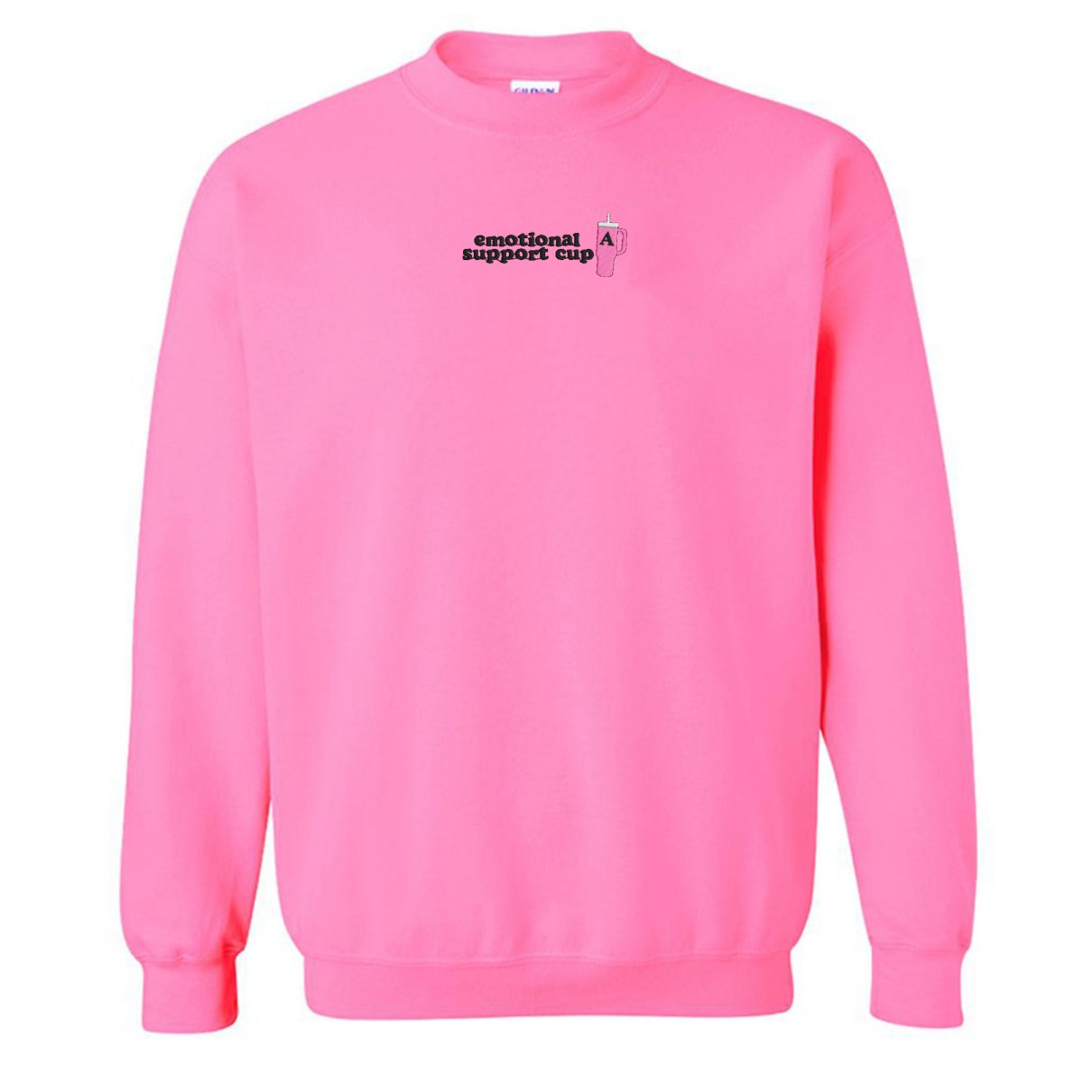Initial 'Emotional Support Cup' Crewneck Sweatshirt