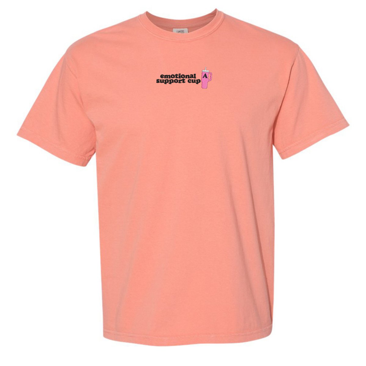 Initial 'Emotional Support Cup' T-Shirt