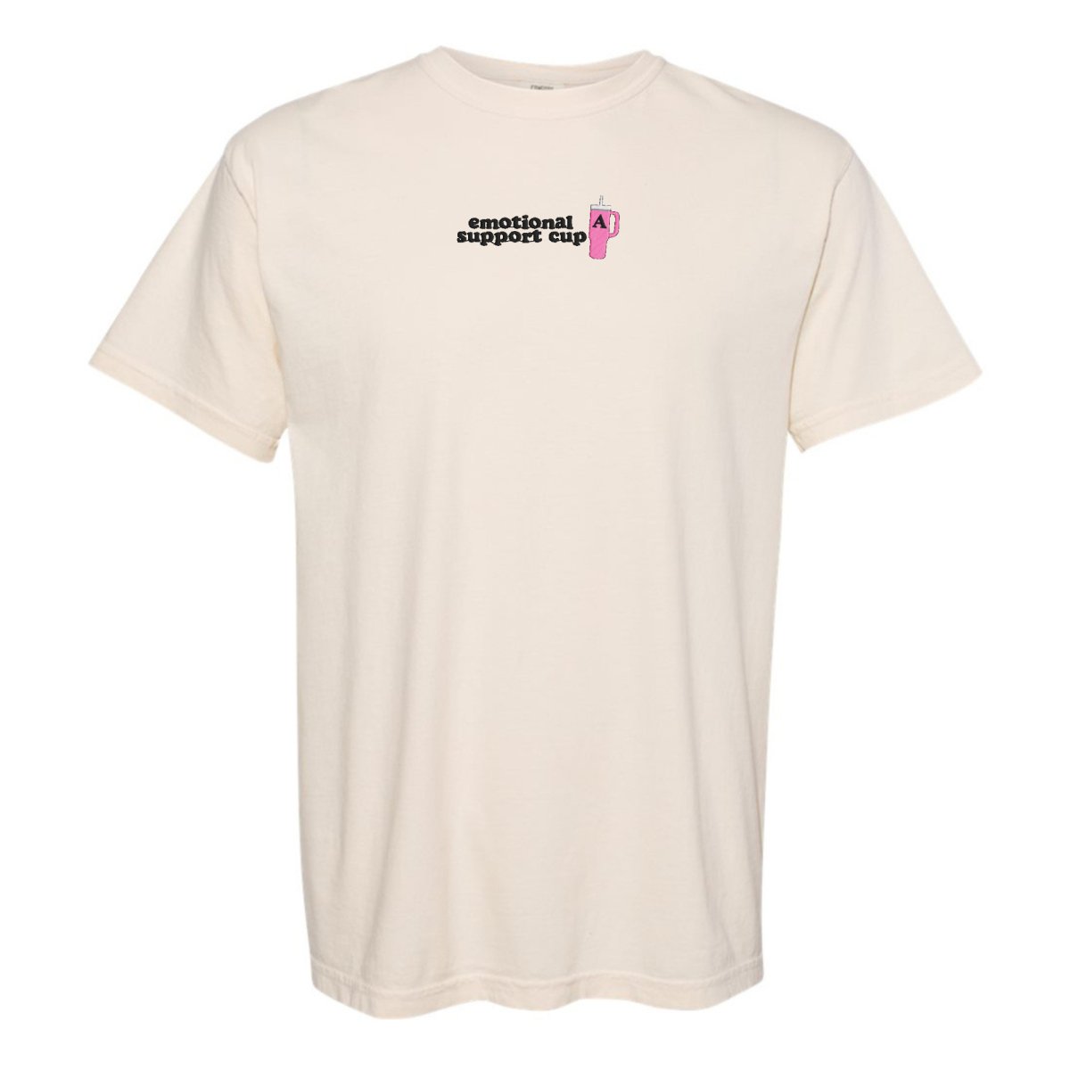 Initial 'Emotional Support Cup' T-Shirt