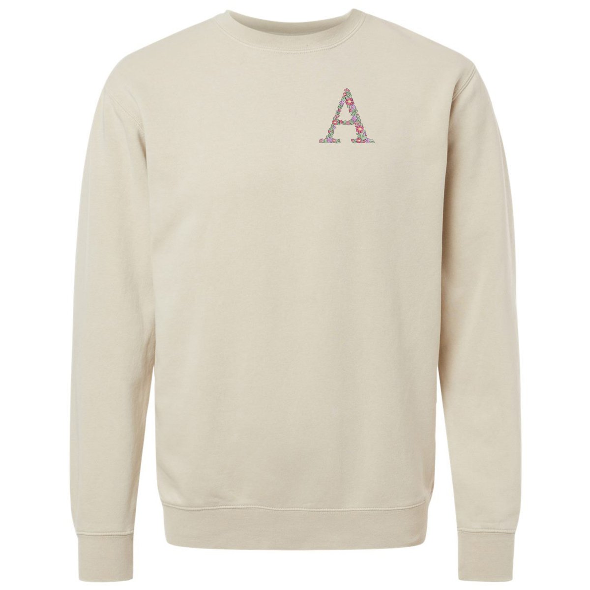 Initial 'Floral Letter' Cozy Crew