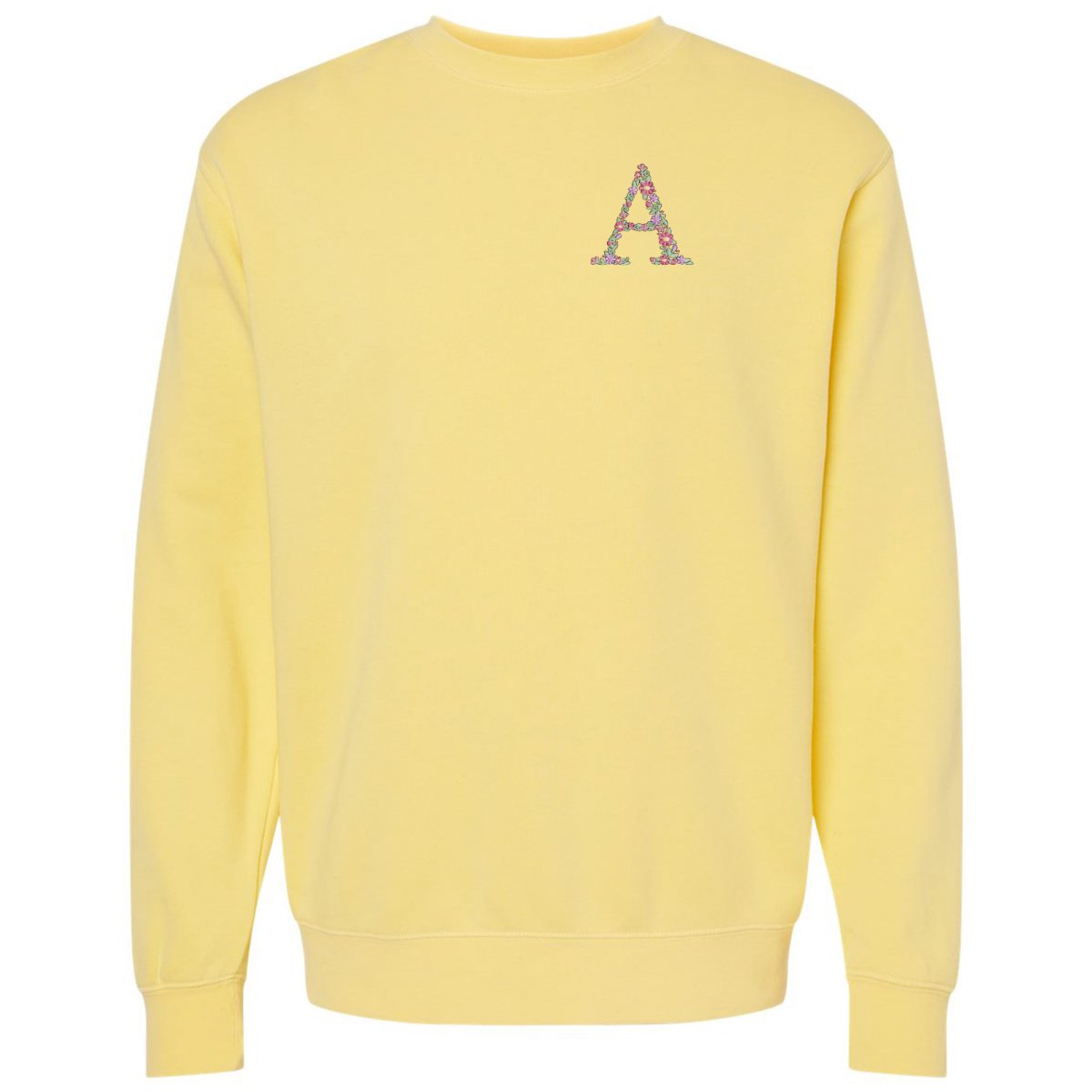 Initial 'Floral Letter' Cozy Crew