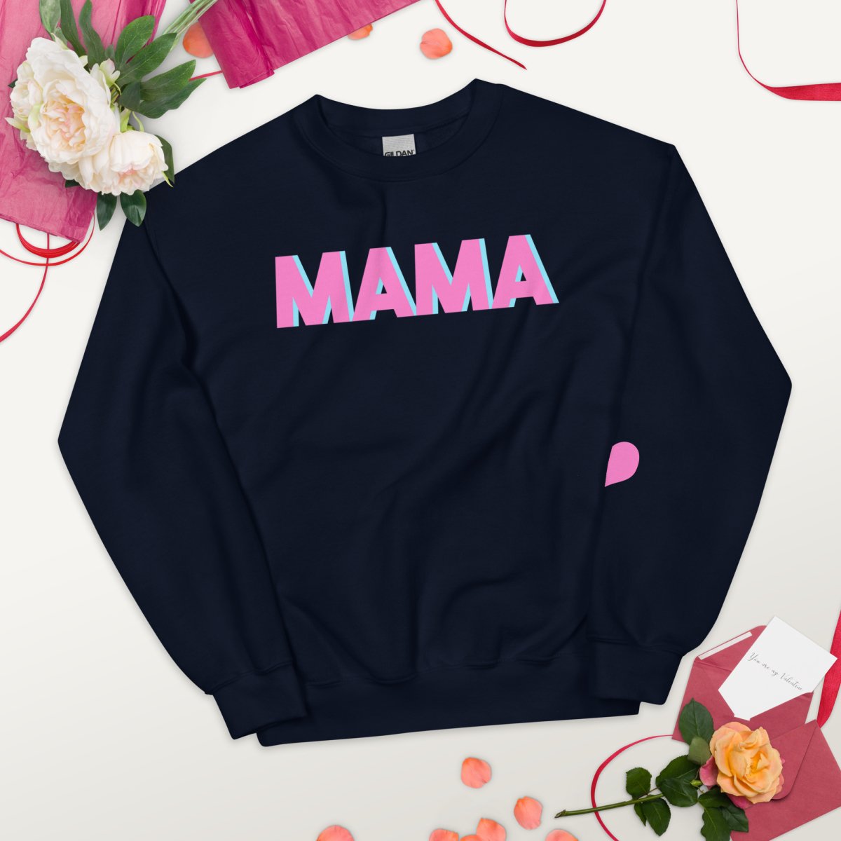 Initialed 'Mama' Crewneck Sweatshirt