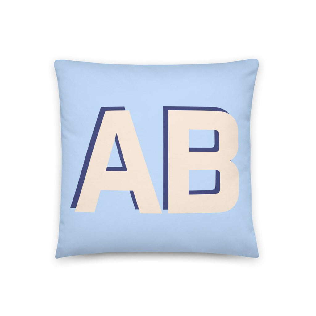 Personalized Shadow Block Initials Pillow Case + Pillow