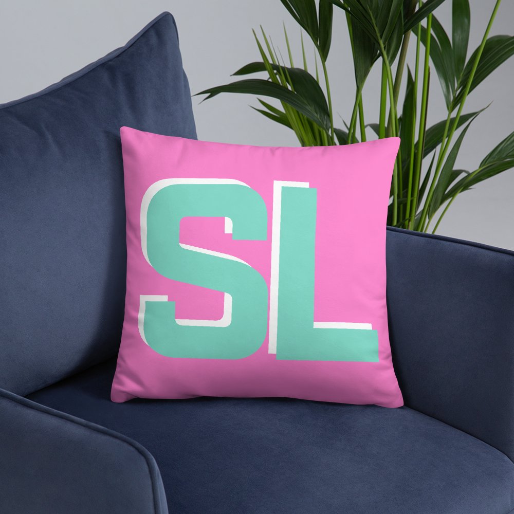Personalized Shadow Block Initials Pillow Case + Pillow