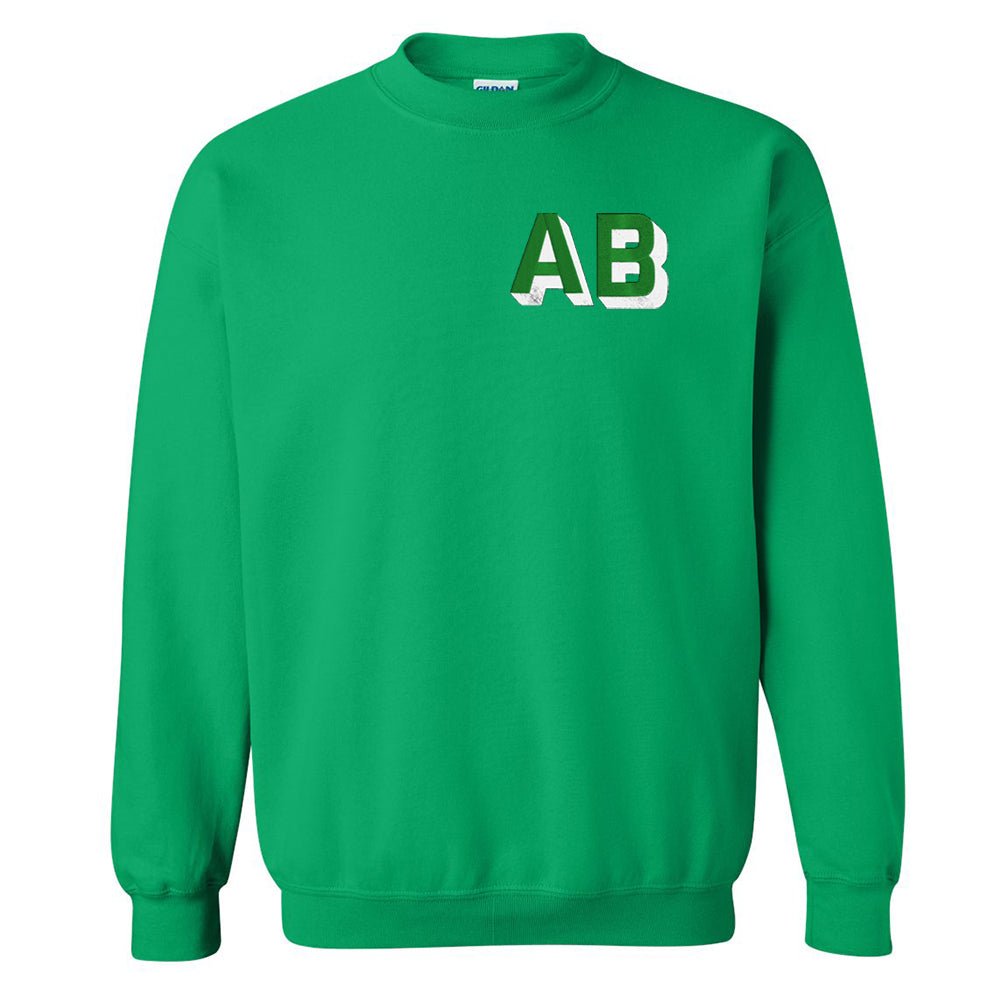 Personalized Shadow Block Initials 'Team Color' Sweatshirt