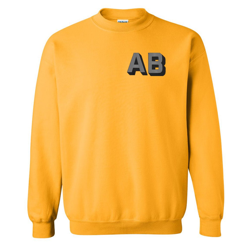Personalized Shadow Block Initials 'Team Color' Sweatshirt