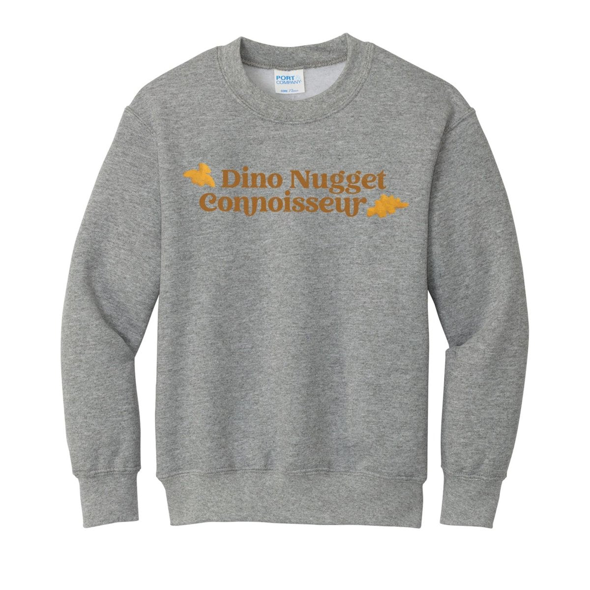 Kids 'Dino Nugget Connoisseur' Crewneck Sweatshirt