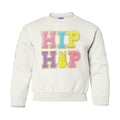 Kids Hip Hop Letter Patch Crewneck Sweatshirt