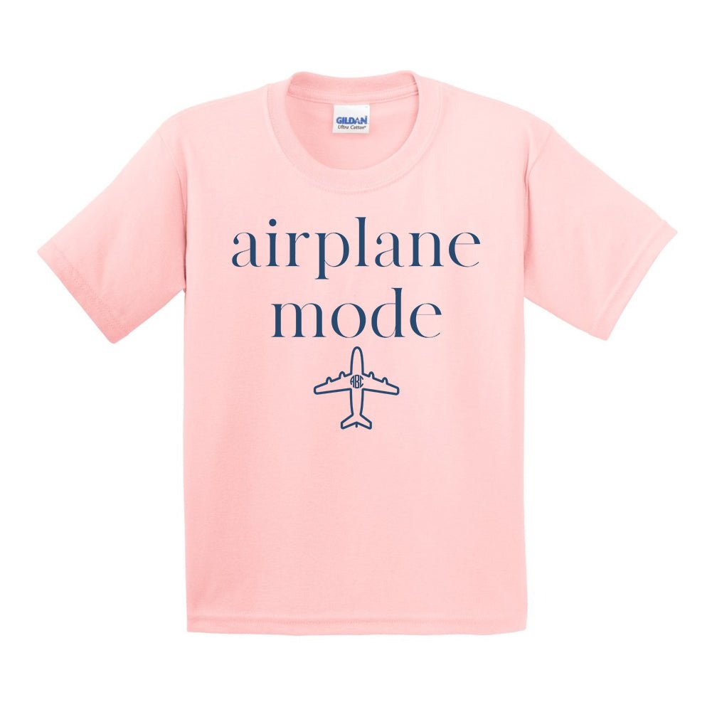Kids Monogrammed 'Airplane Mode' T-Shirt