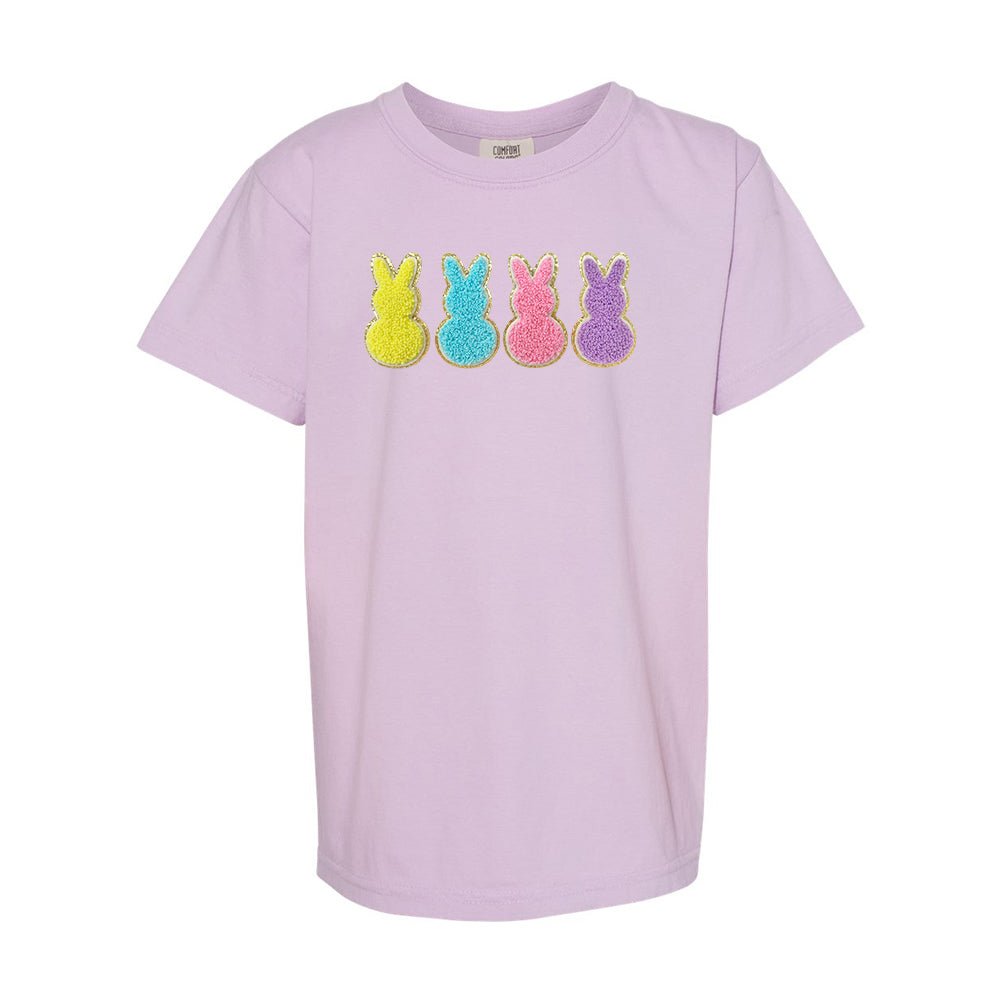 Kids Peeps Letter Patch Comfort Colors T-Shirt