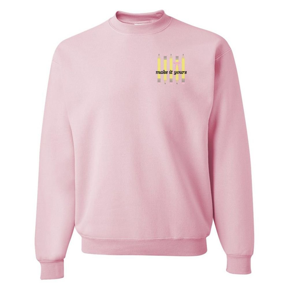 Make It Yours™ 'Bow & Pencil' Crewneck Sweatshirt