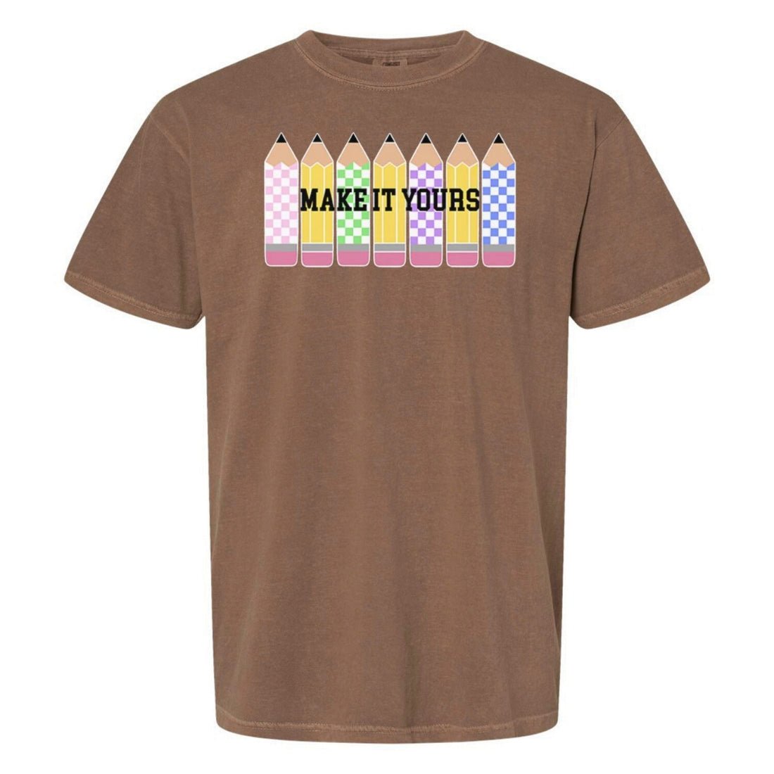 Make It Yours™ 'Checkered Pencils' T-Shirt