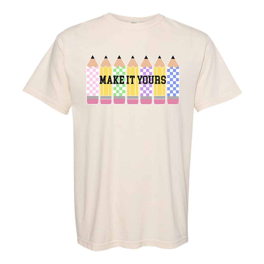 Make It Yours™ 'Checkered Pencils' T-Shirt