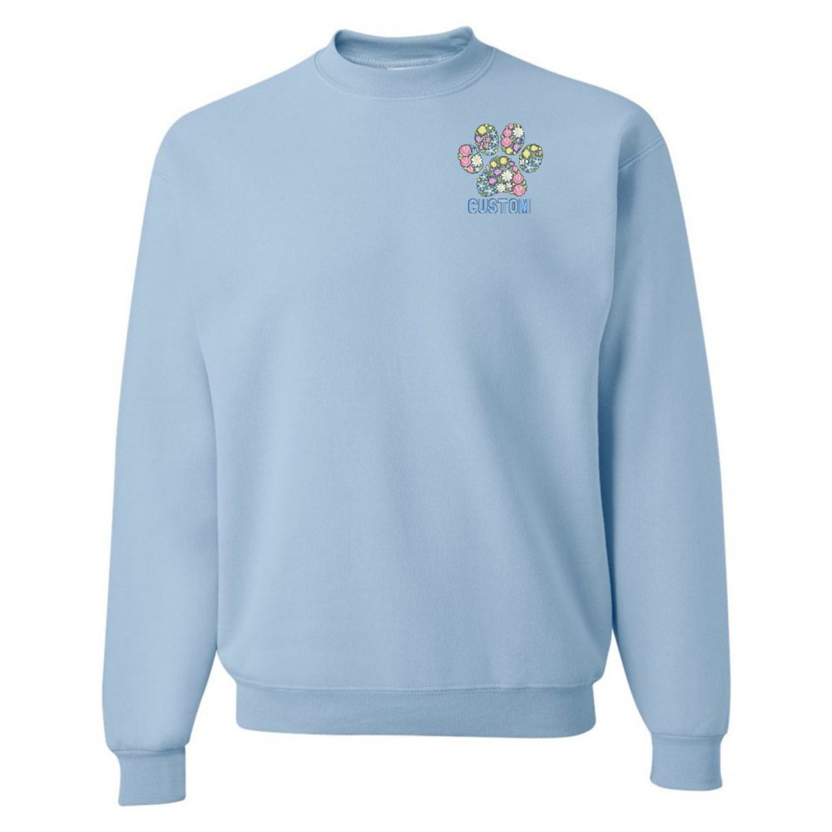 Make It Yours™ 'Floral Paw Print' Crewneck Sweatshirt