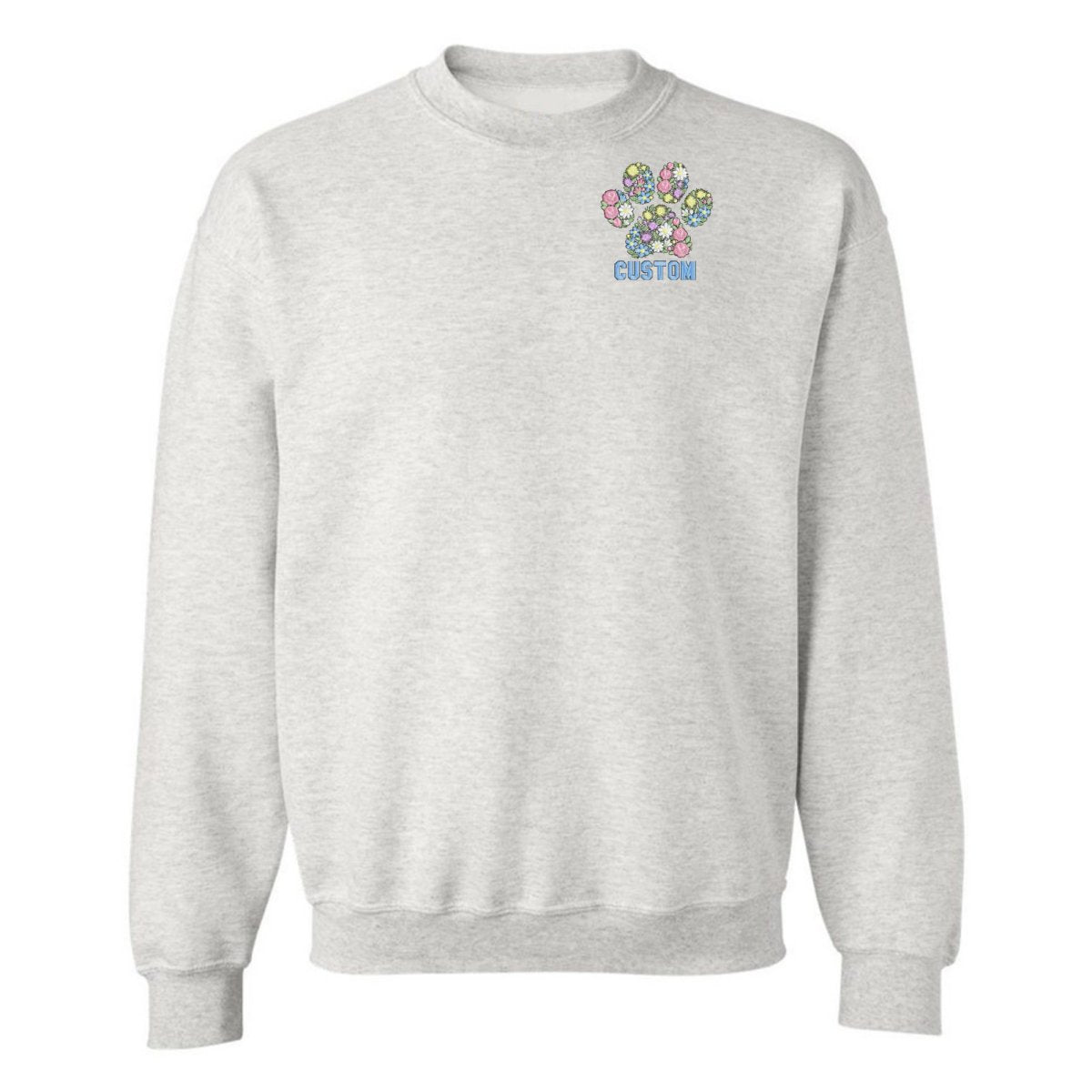 Make It Yours™ 'Floral Paw Print' Crewneck Sweatshirt