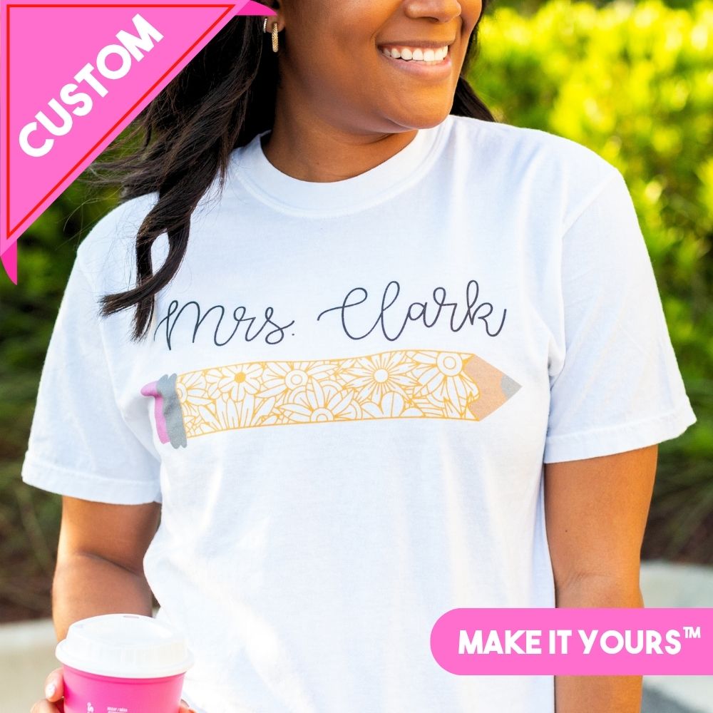 Make It Yours™ 'Floral Pencil' T-Shirt