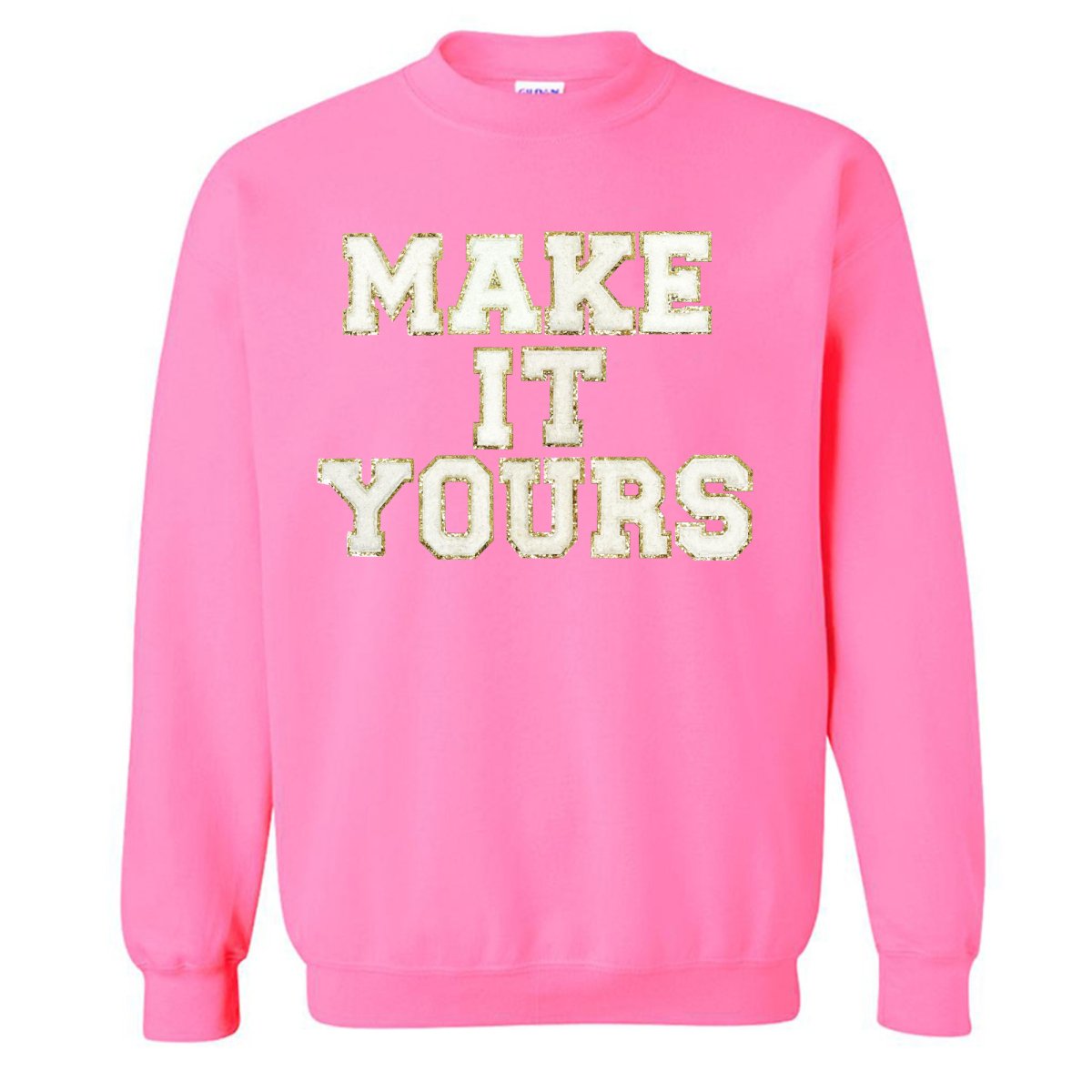 Make It Yours™ Letter Patch Crewneck Sweatshirt